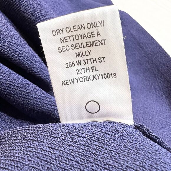 Milly Italian Structured Shift Dress Navy Blue Sz S - Picture 9 of 13